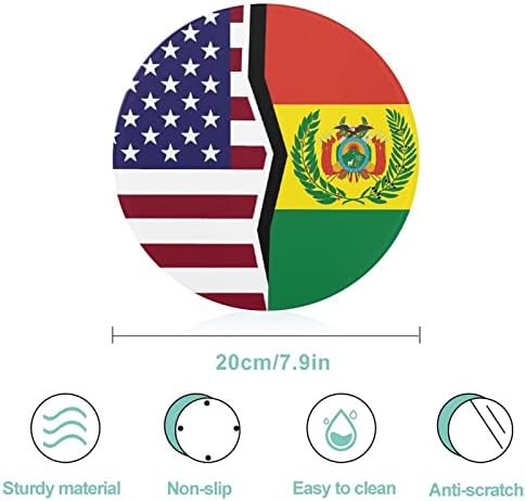 Американски И Боливија Знаме Сечење Одбор Калено Стакло Сечкање Одбор За Кујна Хотел