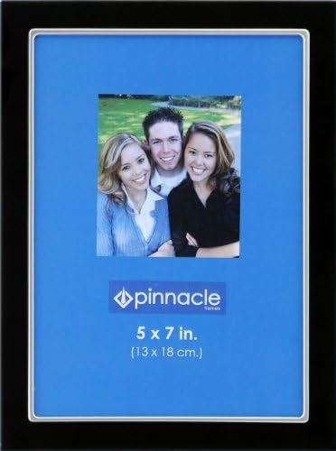 Pinnacle 3.5x5 Двојно црно и сребрена метална таблета рамка за слика