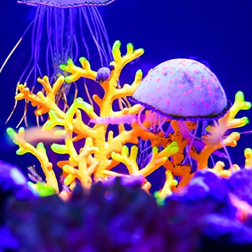 Vocoste мека силиконска блескава аквариум симулација лотос лист, флуоресценција лебдат водни вештачки лотос лисја украс за декор на резервоарот