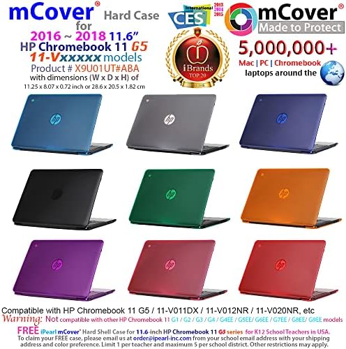 Mocever Case Compational за ~ 2018 11.6 HP Chromebook 11 G5 / 11 -VXXXXX серија само лаптоп компјутери - Јасно - Јасно