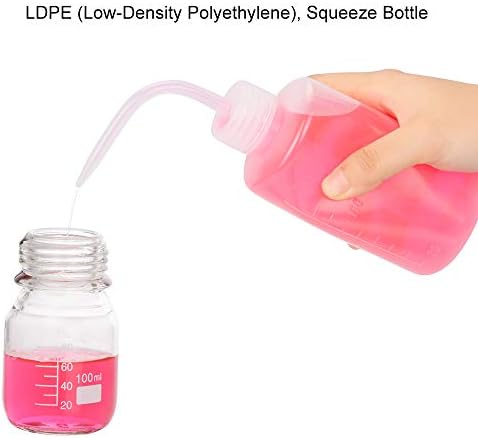 Шише со хемиско миење на StonyLab, шише за миење на пластична лабораторија за пластична лабораторија, LDPE со тесна уста, шише 250 ml /2
