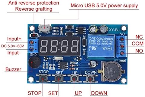 DC 5V во реално време тајминг тајмер за одложување на тајмерот за релејниот модул за контрола на часовникот Синхронизација на повеќекратни
