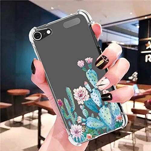 ipod touch 7 Case, Touch 6 Case со цвеќиња, Sidande ShockProof јасно цветно меко флексибилно TPU тенок телефонски покритие за Apple iPod Touch 5/6/7 -та генерација