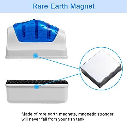 Чистач за чистење на риба за чистење на риби за чистач за чистач за чистач за чистач за чистач на алги магнетна чиста четка, 2 парчиња, голема големина, 1 година гаран?