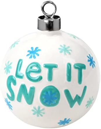 Нека Снежна Топка Украс-Подготвен За Сликање Керамика-Насликајте Ја Сами