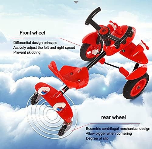 Детски симулациски авиони на Yibaokids Детски автомобил со четири тркала, детски лебдат автомобил со музика и светла, 1-8 годишен детски трицикл