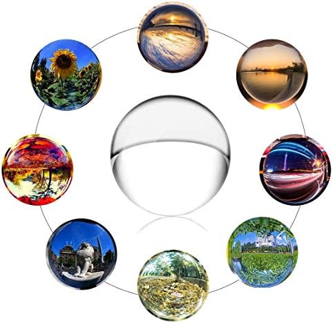 Дуосуни Оптичко стакло рефлексивни сфери, К9 Кристална сфера топка, топка за декорирање на фотографија, чиста топка за жонглирање