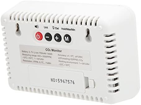 CO2 Монитор за квалитет на воздухот на јаглерод диоксид, LCD монитор за квалитет на воздухот, тестер за влажност на температурата на
