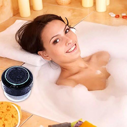 Звучници за туширање со Bluetooth Bluetooth, преносен безжичен водоотпорен звучник со чаша за вшмукување, лесно парови до телефони,