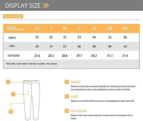 ZPinxign Control Control Gym Heams за жени со високи половини капри панталони задникот