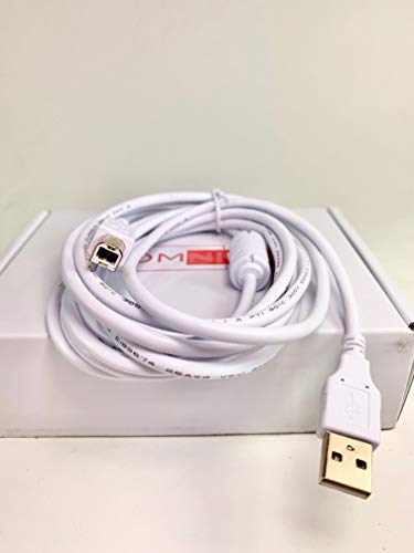 Omnihil 8FT-White 2.0 USB кабел за податоци компатибилен со скенер за документи за работна сила EPSON DS-30 DS-510 DS-560 DS-6500
