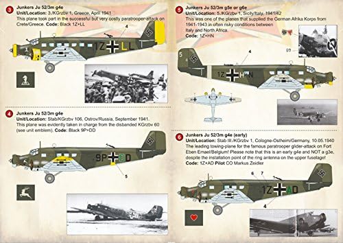 Декал за авион германски џанкерс Ju 52, Дел 2 Авион 1/72 Скала за печатење 72-248