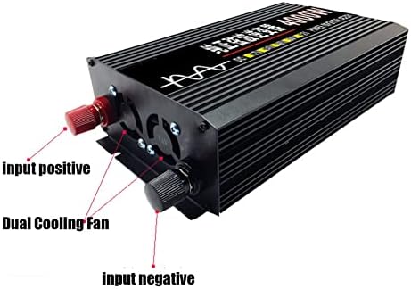 Xripay Inverter 2000W 12V 24V 48V 60V DC до 220V AC чист синусен бран на напон на напон на напон на напон на автомобили Двојна