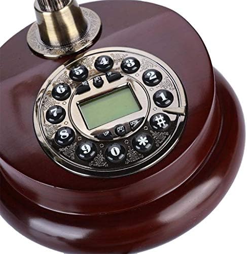 QDID Retro Vintage Wired Cordered Telefone со копче за копче за бирање Домашна канцеларија фиксна телефон со повеќе функции и пиедестал