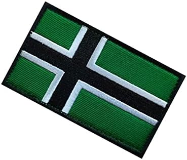 Замена за знамето на Винленд Викингс извезени закрпи Тактички морал Апликација Прицврстувач за прицврстувачи на кука и јамка