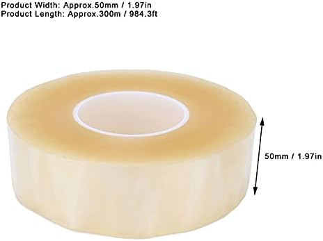 PLPLAAOOOO 50MMX300M солза филмска лента без бучава тивка леплива лента, без лента за бучава, ролни со ленти, тивка лента за пакување,