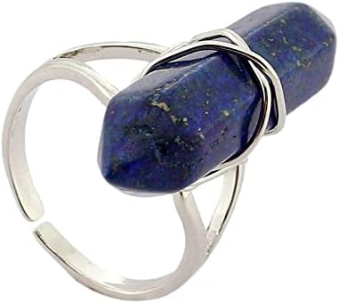 Womenенски прстен накит отворен груб моден камен скапоцен камен личен прстен прстен прстен камен природен прстен тркала на временски прстен