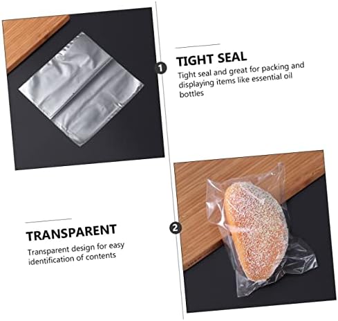 Tofficu 200pcs пластични филмови чисти кеси за пакување јуле завиткување хартија за намалување на вреќи за корпи за подароци транспарентни