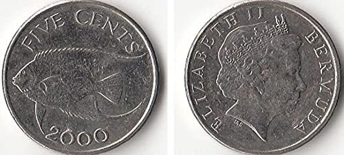 Бермуди Бермуди 10 Поени Монета Година Случаен Странски Монети Монета Колекција 5 Поени Монета Година Случаен Странски Монета Хард Подарок Колекција КМ108