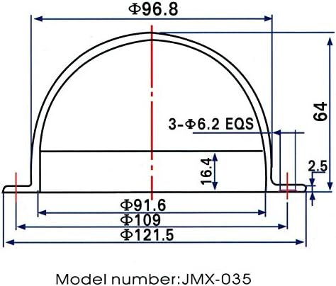 JMX 3,5 инчи акрилик во затворен / отворен CCTV CCTV CLESS CAMEROSE CAPHED COVER SECUTION CAMEROM