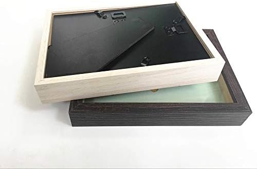 4x6-инчен кутија за кутии со кутија со кутија со стакло предно, за десктоп и wallид што виси дисплеј колекционери, растителни