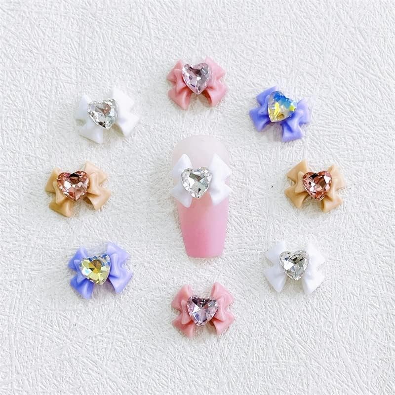 50pcs/10pcs Мода корејска лак за лак за нокти Charms Chawaii Rhinestones додатоци за нокти Декорација DIY Nail Professional Supplies