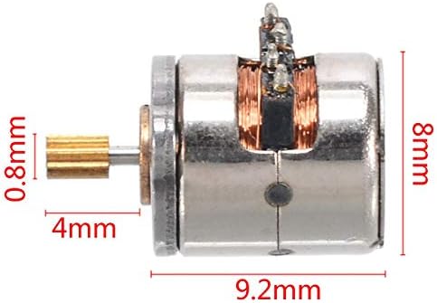 Колезо 1pcmini Micro Stepper Motor Malce 8x9.2mm 2-фазен 4-жичен степер мотор со бакарна опрема