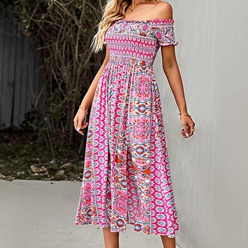 Летен Фустан За Жени 2023 Мода Секојдневен Пролет &засилувач; Летен Фустан Без Ракави Цветен Фустан За Печатење