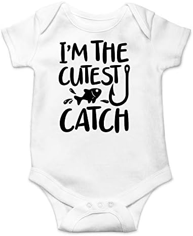 CBTwear јас сум Најслаткиот Улов-Смешна Облека За Риболов-Слатко Бебешко Едноделно Бебешко Боди