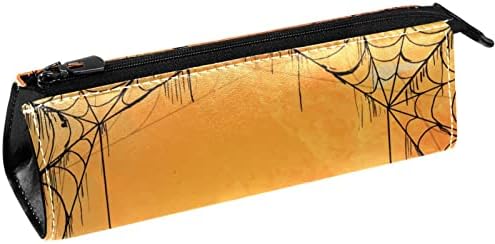 Laiyuhua Преносна стилска торба со моливи пуп кожено пенкало Компактен патент торбички, козметичка торба канцеларија додаток Организатор монета