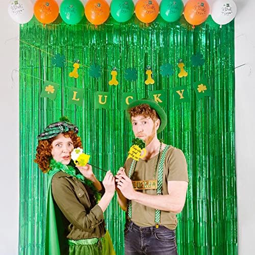 Фолија рабни завеси Декорации за забави - Мелсан 3 пакет 3.2 x 8,2 ft tinsel завеса за забави Фото Фото за позадини за роденденска забава