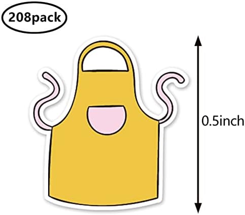 Налепници За Планер за престилка, 0,5 инчни Работи За Чистење Готвење Календар За Бележење Деца Изработка 208-Пакет