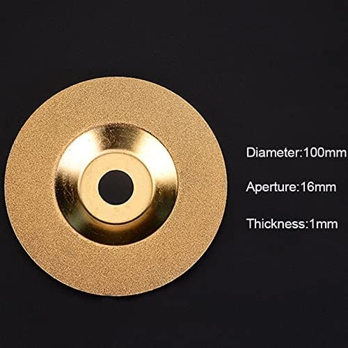 Gooffy мелење 100 мм златен дијамант титаниум титаниум мелење тркала за полирање диск влошки за мелница за мелница за мелница за мелење ротирана алатка мелење камена с?