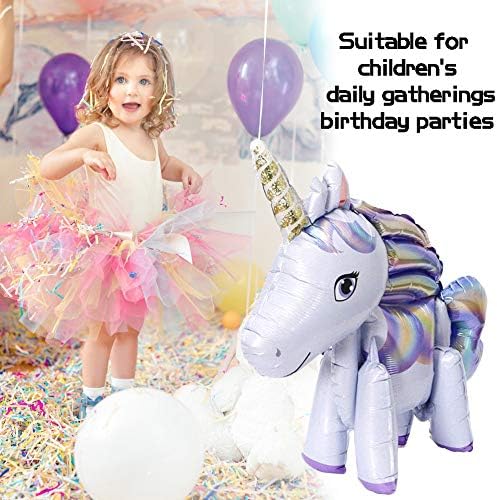 3Д Балони Со Еднорог За Роденденска Забава, Свадба, Материјали За Украсување Туш За Бебиња, Балон За Забава Со Фолија за Деца