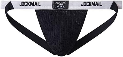 Iius Jockstrap Бикини брифинзи за мажи атлетски поддржувачи брифинзи перформанси удобни џок -ленти гаќички со торбичка за вежбање долна облека, безжичен задник, кревач н?