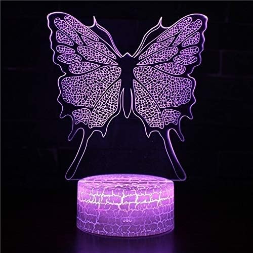SZG 3D Пеперутка Биро Светилка 1 Допирање LED Ноќ Светло Дома Соба Виножито Коњ Светилка Декорација Креативни Маса Светилки