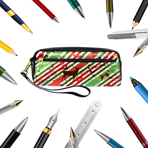 Случај со моливи на геерот, торбичка за моливи, кутија за пенкало, торбичка за пенкало, мала торбичка за моливи, карирана Божиќна
