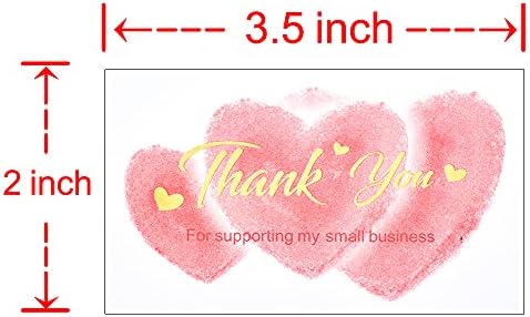 Ви благодариме за Поддршката На Моите Мали Визит-Картички, Премиум Изглед И Чувство Со Срца Од Златна Фолија 120 Листови - Набавка На Инсерти