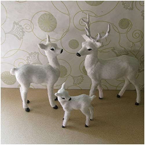 Божиќни еленски елки реквизити - Симулација бел модел на елен - за кујнска дневна соба за забава во спална соба за забави Декорација на