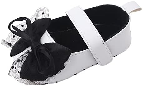 Новородени чевли за девојчиња за новороденче дете мека единствена лак кука јамка обична принцеза чевли дете бебе девојче бели чевли