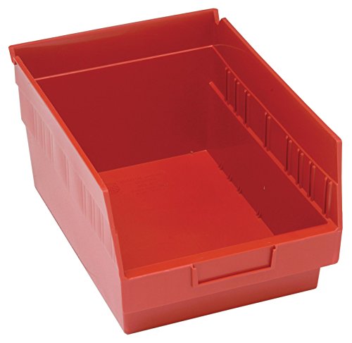 КВАНТНО Складирање QSB207RD 20-Пакет 6 Висечки Пластични Контејнери За Складирање На Корпи За Отпадоци, 11-5/8 x 8-3/8 x 6, Црвено