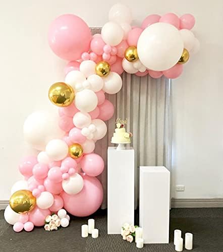 18 инчни пастелно розови Балони 10 парчиња За Забава Макарон Латекс Балони За Роденден Свадба Ангажман Годишнина Божиќ Фестивал Пикник или Било Какви Пријатели &зас?