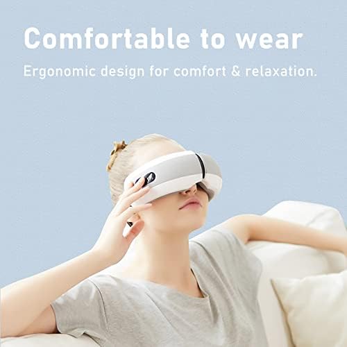 Загреан Масажер За Очи Bluetooth масер За Очи за Мигрена Со Музика, Разни Вибрации Масажер За Очи со воздушно перниче За Олеснување