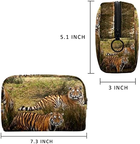 Тоалетна Торба, Козметичка Торба За Шминка За Патувања За Жени Мажи, Три Тигарски Животни