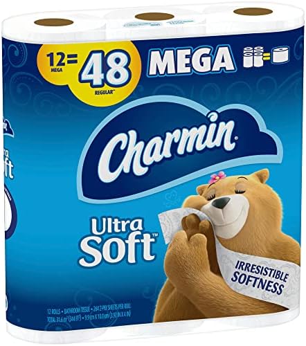 Harmin® Ultra Soft® 2-PLY тоалетна хартија, 264 листови по ролна, пакет од 12 ролни