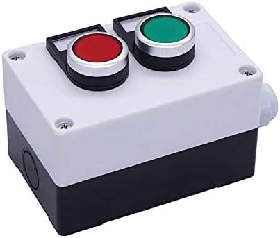 Nunomo 22mm 10A 440V 1NO 1NC Црвено зелено знак Моментно копче за копче за прекинувачи на копчето за прекинувачи на копчето за прекинувачи