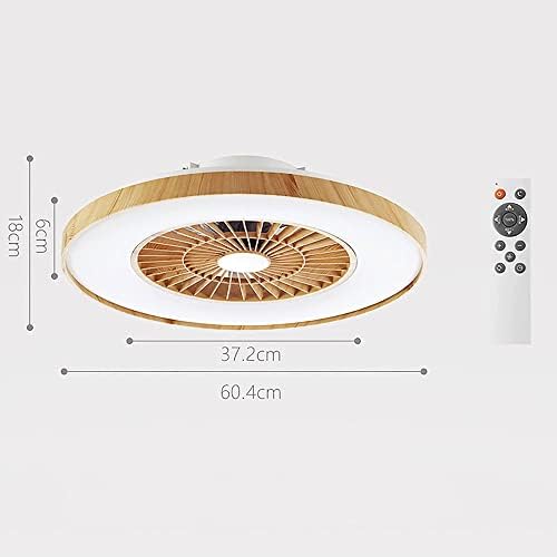 USMJQVZ ПРЕДВОДЕНА Од Дрвена Рамка Тркалезен Модерен Тавански Вентилатор Со Светла Невидлив Нем Затемнет Со Далечински Управувач За Светла За Спална Соба Во Дневната