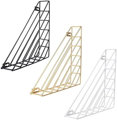 Amayyasd Office Bookends и нордиска геометриска железо списание за складирање решетката wallидна корпа за домови Организатор декор