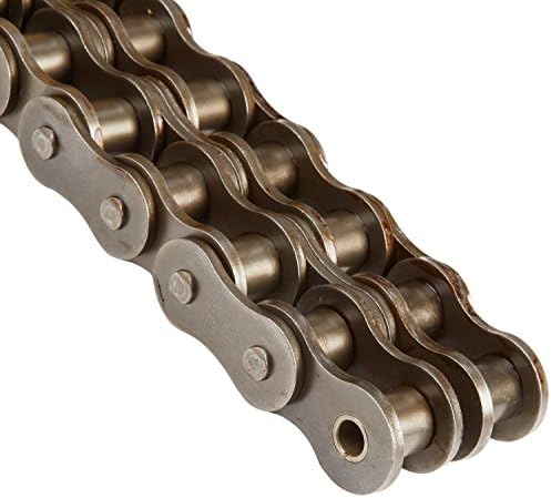 Tsubaki 60-2R50 ANSI Roller Chain, Double Strand, Riveted, Carbon Steel, Inch, #60 ANSI No., 3/4 Pitch, 0,469 Roller дијаметар, 1/2 ширина на ролери, 3360 bs работно оптоварување, должина од 50 метри.