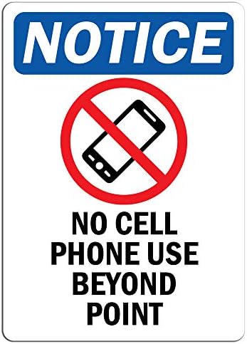 Известување-Нема Употреба На Мобилен Телефон Надвор Од Овој Знак Со Симбол | ЕТИКЕТА НАЛЕПНИЦА НАЛЕПНИЦА Трговија На Мало Знак Стапчиња